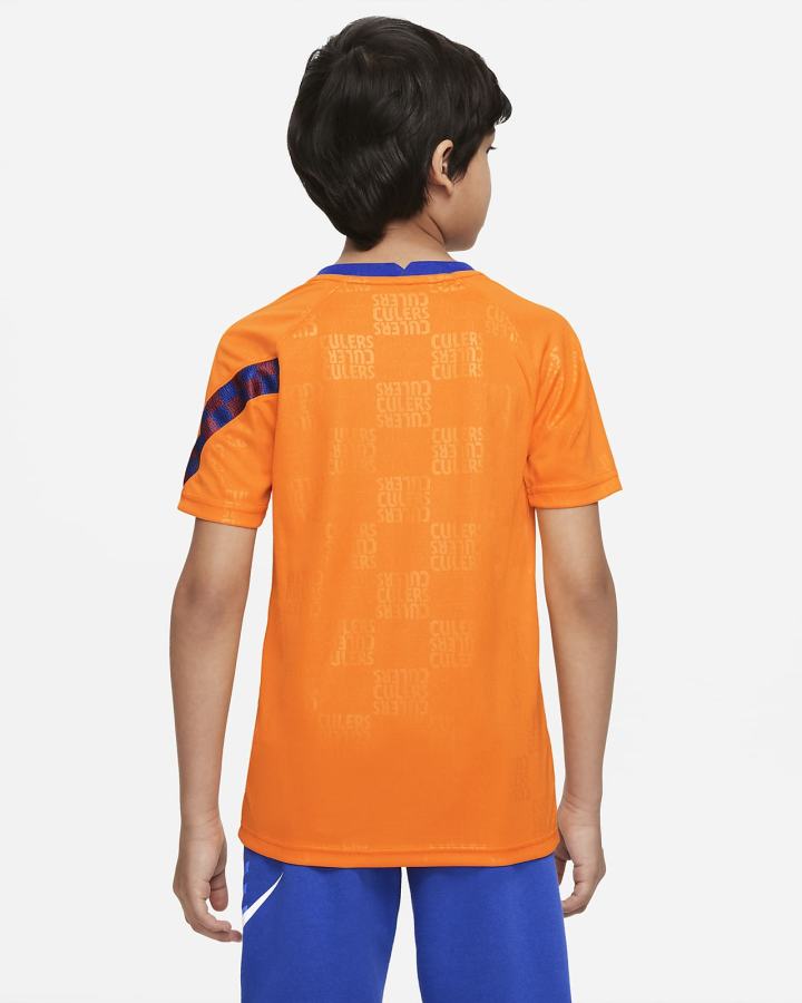 Nike FC Barcelona Kids Dri-FIT Pre-Match Soccer Top Za Dječake Majice Narančaste Kraljevska Plava Crne | HR-20384LOBU