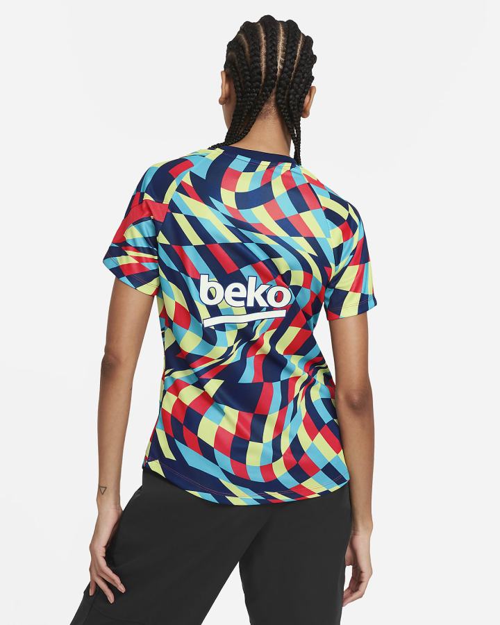 Nike FC Barcelona Pre-Match Short-Sleeve Soccer Top Ženske Majice Plave Svijetlo Crvene | HR-17248JWBP