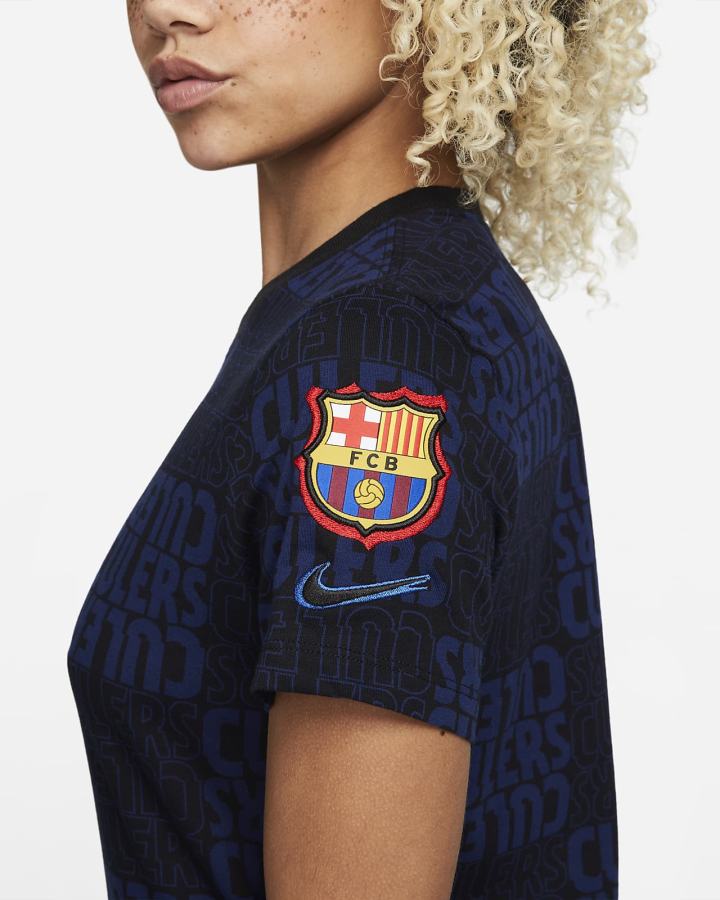 Nike FC Barcelona Soccer Ženske Majice Crne | HR-74809MLHW