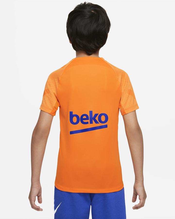 Nike FC Barcelona Strike Kids Dri-FIT Short-Sleeve Soccer Top Za Djevojčice Majice Narančaste Crvene Crne | HR-24976XAJE