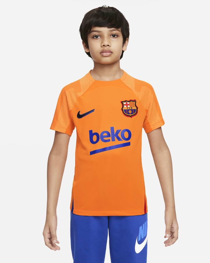 Nike FC Barcelona Strike Kids Dri-FIT Short-Sleeve Soccer Top Za Dječake Majice Narančaste Crvene Crne | HR-54681XUWC