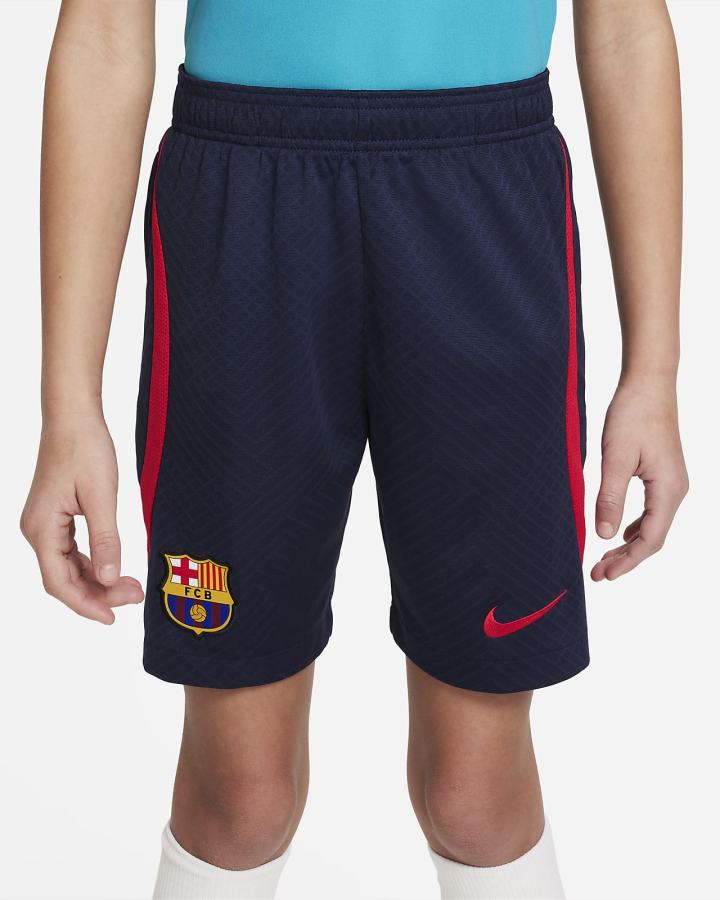 Nike FC Barcelona Strike Kids Dri-FIT Soccer Za Djevojčice Kratke Hlače Obsidijanske Crvene | HR-51864DOTM