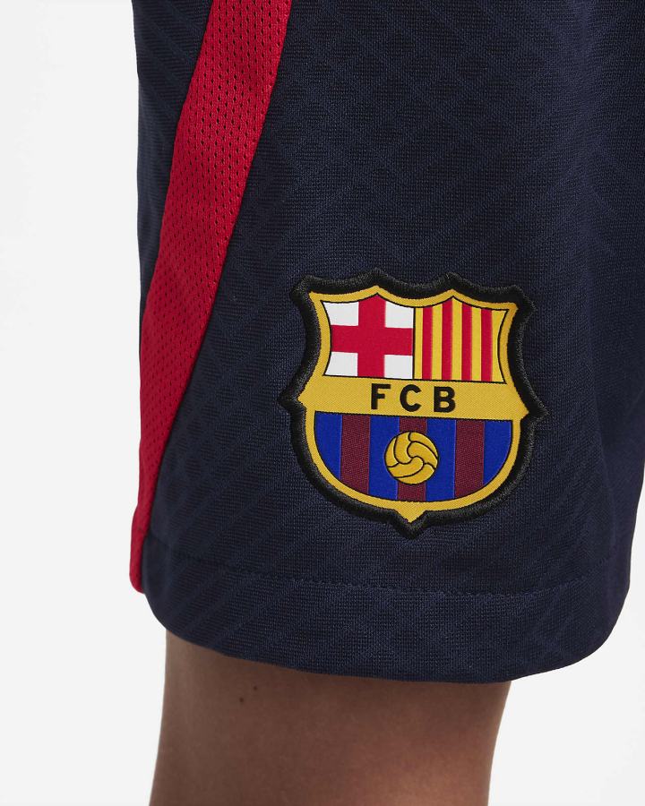 Nike FC Barcelona Strike Kids Dri-FIT Soccer Za Djevojčice Kratke Hlače Obsidijanske Crvene | HR-51864DOTM