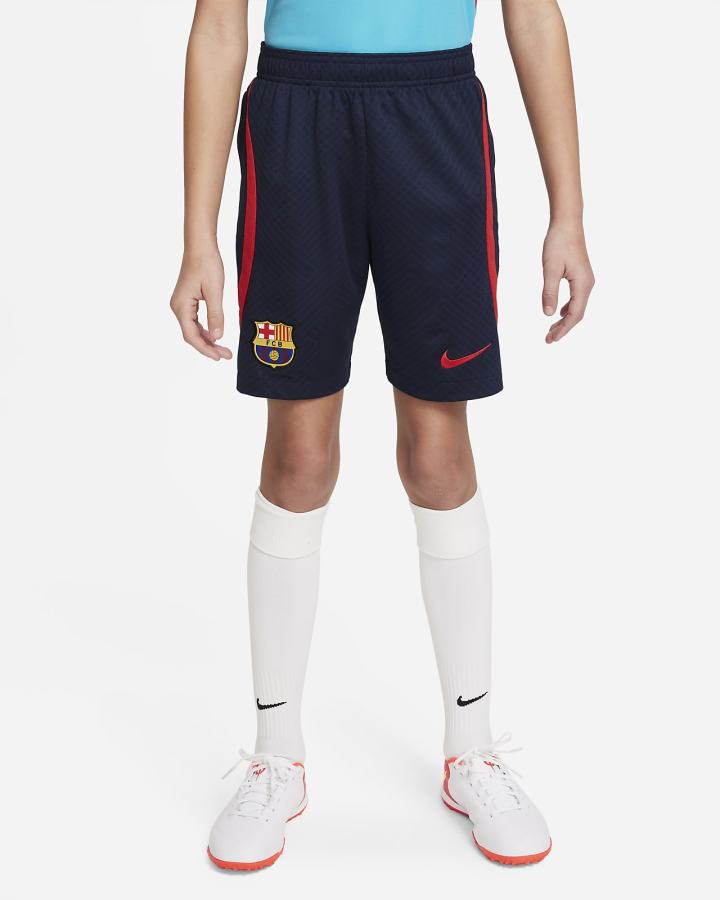 Nike FC Barcelona Strike Kids Dri-FIT Soccer Za Djevojčice Kratke Hlače Obsidijanske Crvene | HR-51864DOTM