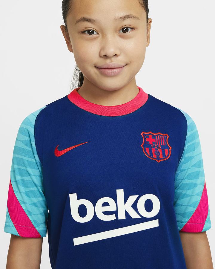 Nike FC Barcelona Strike Kids Short-Sleeve Soccer Top Za Dječake Majice Kraljevska Plava Plave Tirkizne Crvene | HR-36950ITLY