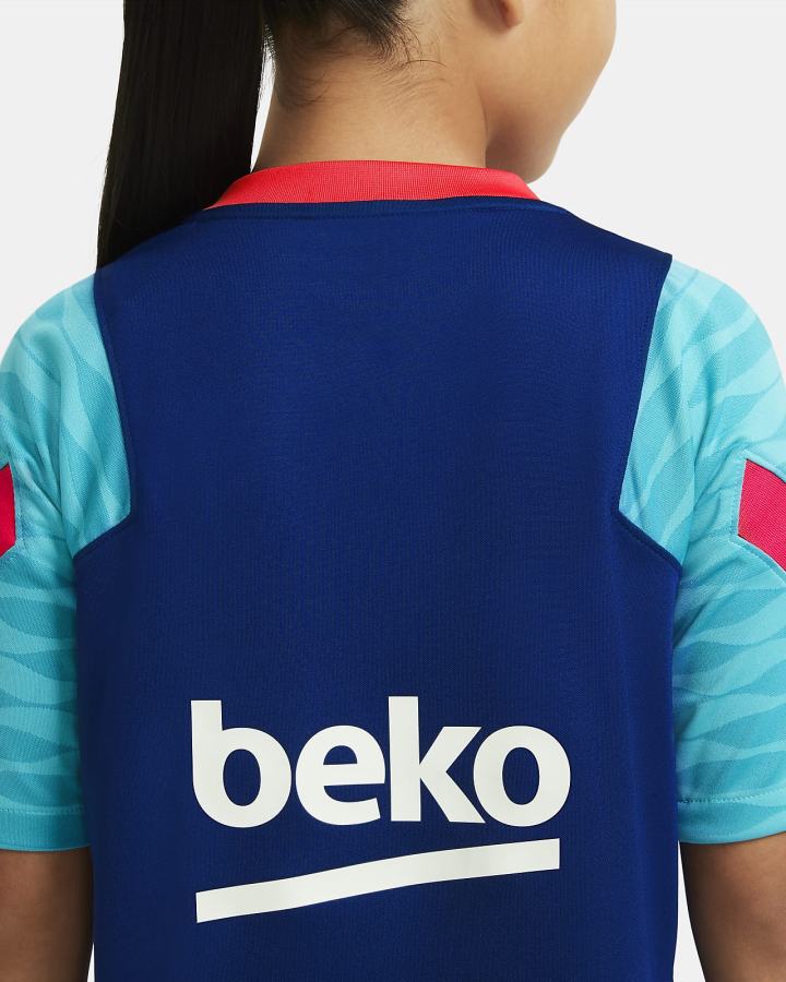 Nike FC Barcelona Strike Kids Short-Sleeve Soccer Top Za Djevojčice Majice Tamno Kraljevska Plava Plave Svijetlo Tirkizne Svijetlo Crvene | HR-80631FLCN