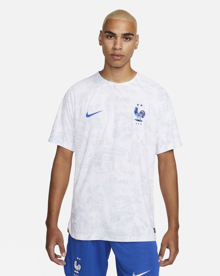 Nike FFF 2022/23 Match Away Dri-FIT ADV Soccer Muške Dres Bijele Kraljevska Plava | HR-74321UREN