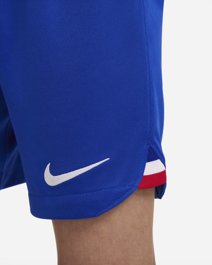 Nike FFF 2022/23 Stadium Away Kids Dri-FIT Soccer Za Dječake Kratke Hlače Kraljevska Plava Bijele | HR-30415HECQ