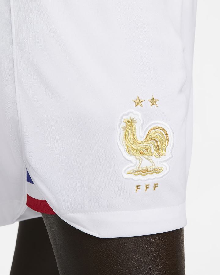 Nike FFF 2022/23 Stadium Home Dri-FIT Soccer Muške Kratke Hlače Bijele Metalne Zlatne | HR-97421AUMS