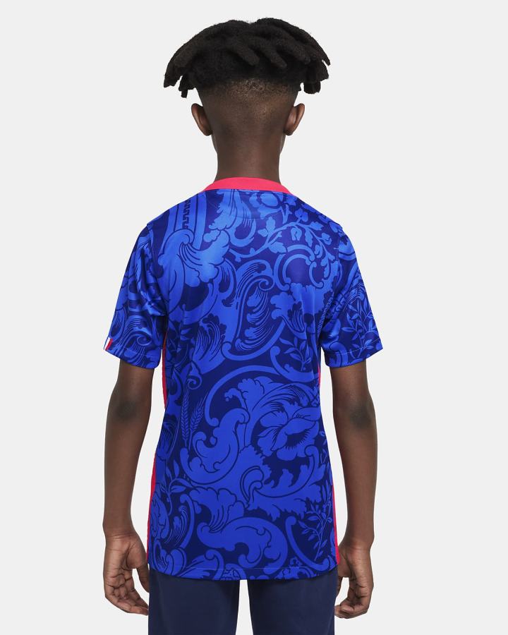 Nike FFF 2022 Stadium Home Kids Soccer Za Dječake Dres Tamno Plave Crvene Bijele | HR-46872HYUQ