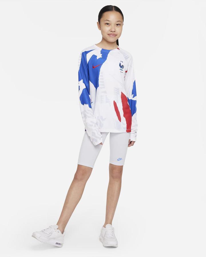 Nike FFF Kids Dri-FIT Pre-Match Long-Sleeve Soccer Top Za Dječake Košulje Bijele Kraljevska Plava Crvene | HR-43579AXGZ