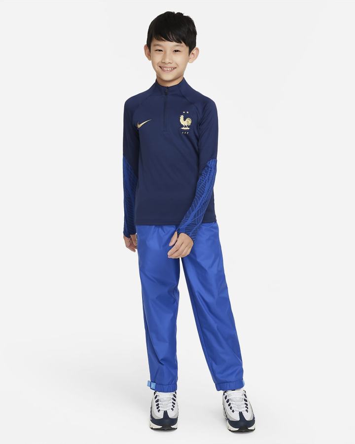 Nike FFF Strike Kids Dri-FIT Knit Soccer Drill Top Za Dječake Pulover Tamnoplave Kraljevska Plava Metalne Zlatne | HR-18573PXCN