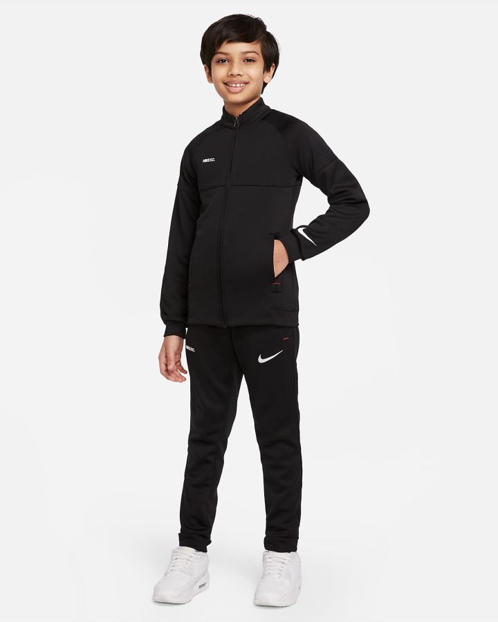 Nike F.C. Libero Kids Soccer Tracksuit Za Dječake Trenirke Crne Bijele | HR-56130GKFR