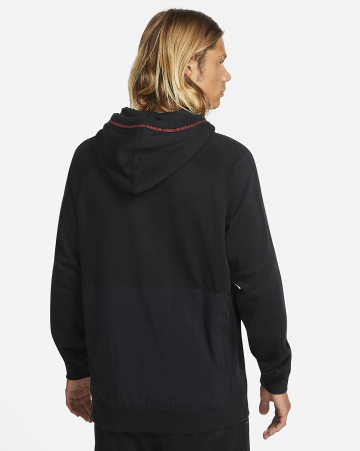 Nike Fleece Soccer Muške Majica S Kapuljačom Crne Crvene Bijele | HR-20546DBHJ