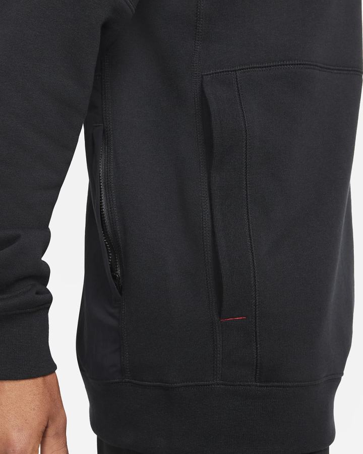 Nike Fleece Soccer Muške Majica S Kapuljačom Crne Crvene Bijele | HR-20546DBHJ