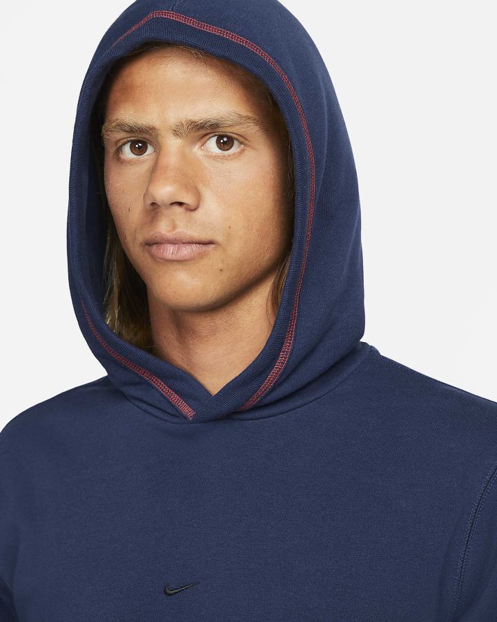 Nike Fleece Soccer Muške Majica S Kapuljačom Tamnoplave Crvene Crne | HR-65482GIVU