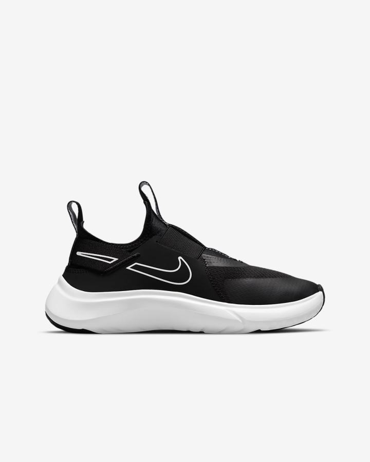 Nike Flex Plus Kids Road Za Djevojčice Tenisiće Crne Bijele | HR-38157XYOU