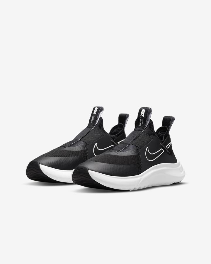 Nike Flex Plus Kids Road Za Djevojčice Tenisiće Crne Bijele | HR-38157XYOU