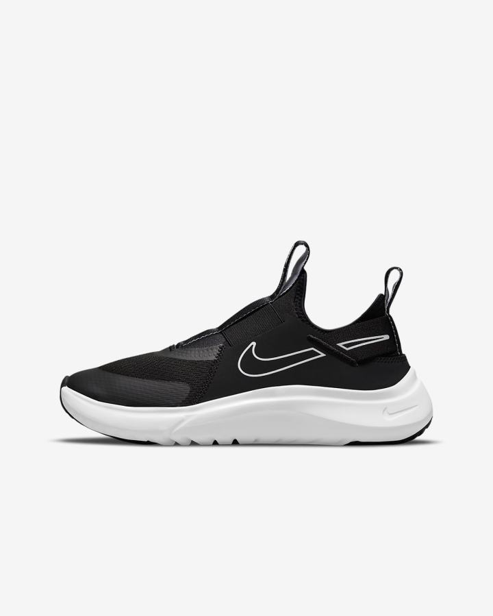 Nike Flex Plus Kids Road Za Djevojčice Tenisiće Crne Bijele | HR-38157XYOU