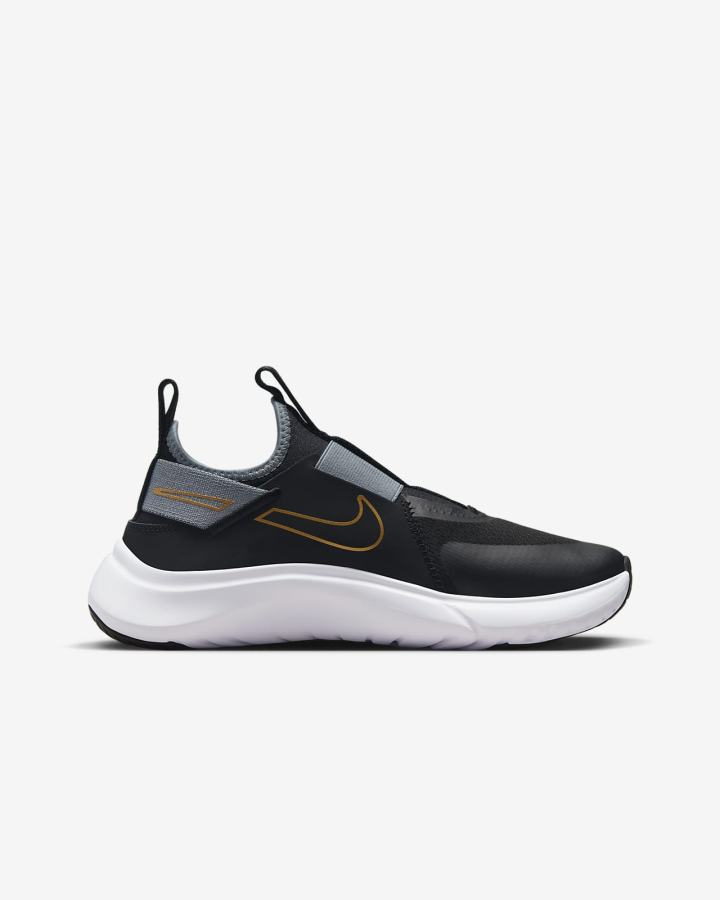 Nike Flex Plus Kids Road Za Djevojčice Tenisiće Crne Sive Bijele Metalne Zlatne | HR-76390MPRD