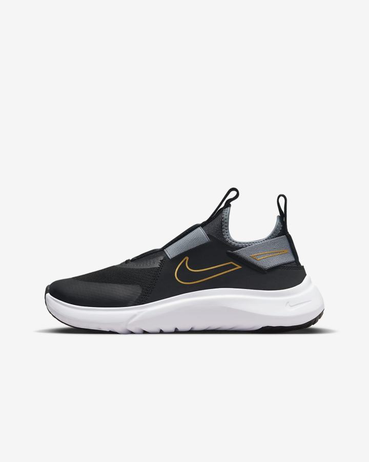 Nike Flex Plus Kids Road Za Djevojčice Tenisiće Crne Sive Bijele Metalne Zlatne | HR-76390MPRD