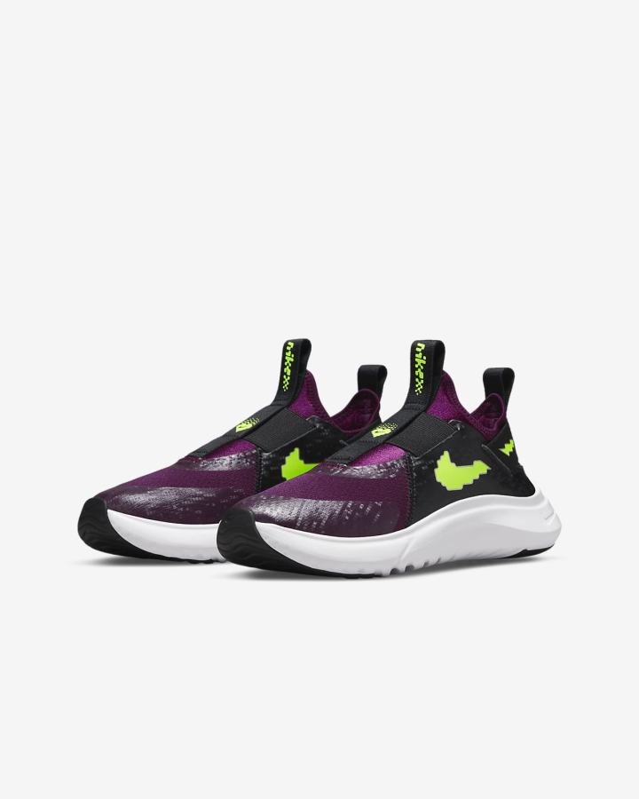 Nike Flex Plus SE Kids Road Za Djevojčice Tenisiće Crne Bijele | HR-06123EJLS