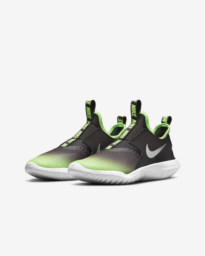 Nike Flex Runner Kids Za Djevojčice Tenisiće Crne Zelene | HR-82510UDEZ