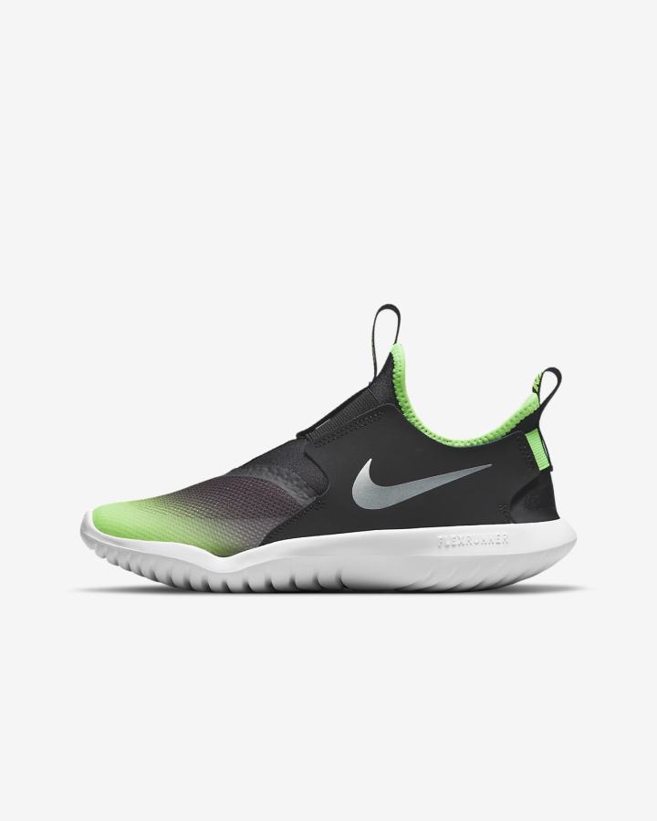 Nike Flex Runner Kids Za Djevojčice Tenisiće Crne Zelene | HR-82510UDEZ