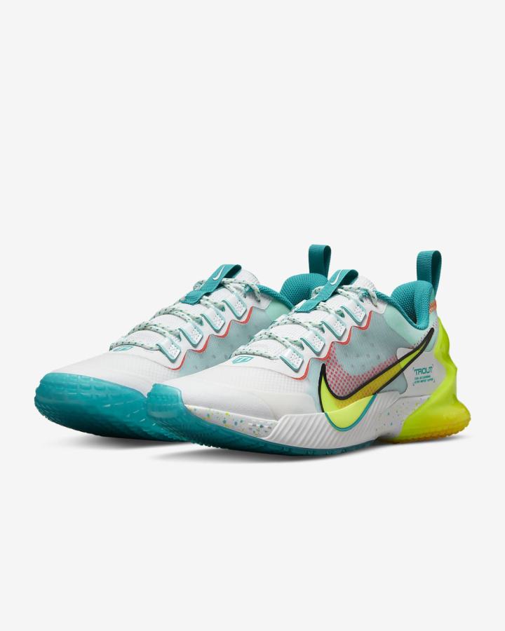 Nike Force Zoom Trout LTD Turf Muške Cipele Za Bejzbol Bijele Crne Zelene | HR-68503EGUN