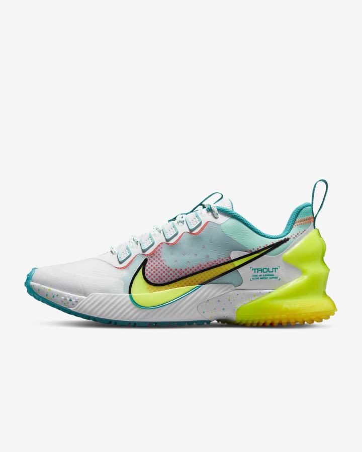 Nike Force Zoom Trout LTD Turf Muške Cipele Za Bejzbol Bijele Crne Zelene | HR-68503EGUN