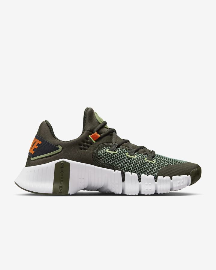 Nike Free Metcon 4 Muške Cipele Za Trening Kaki Boja Bijele Narančaste | HR-54769VFIY