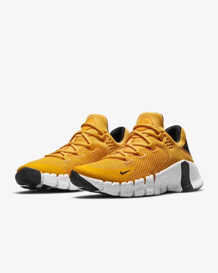 Nike Free Metcon 4 Ženske Cipele Za Trening Zlatne Crne Bijele | HR-06538HDTJ