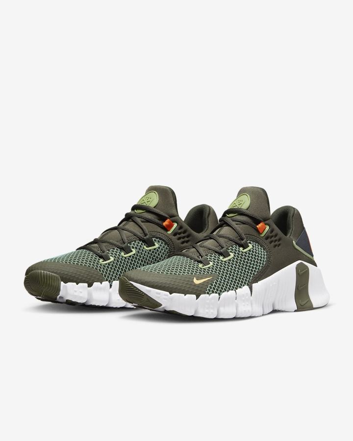 Nike Free Metcon 4 Ženske Cipele Za Trening Kaki Boja Bijele Narančaste | HR-32804QVNR