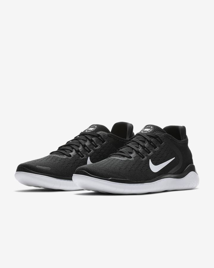 Nike Free RN 2018 Ženske Tenisiće Crne Bijele | HR-28149JGHT