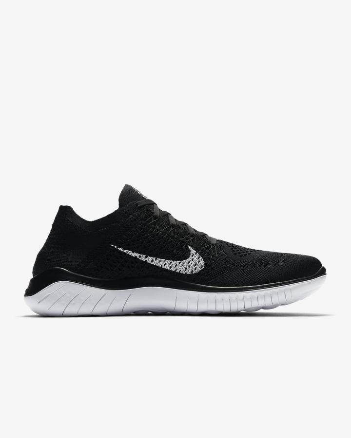 Nike Free RN Flyknit 2018 Muške Tenisiće Crne Bijele | HR-81560HZLP