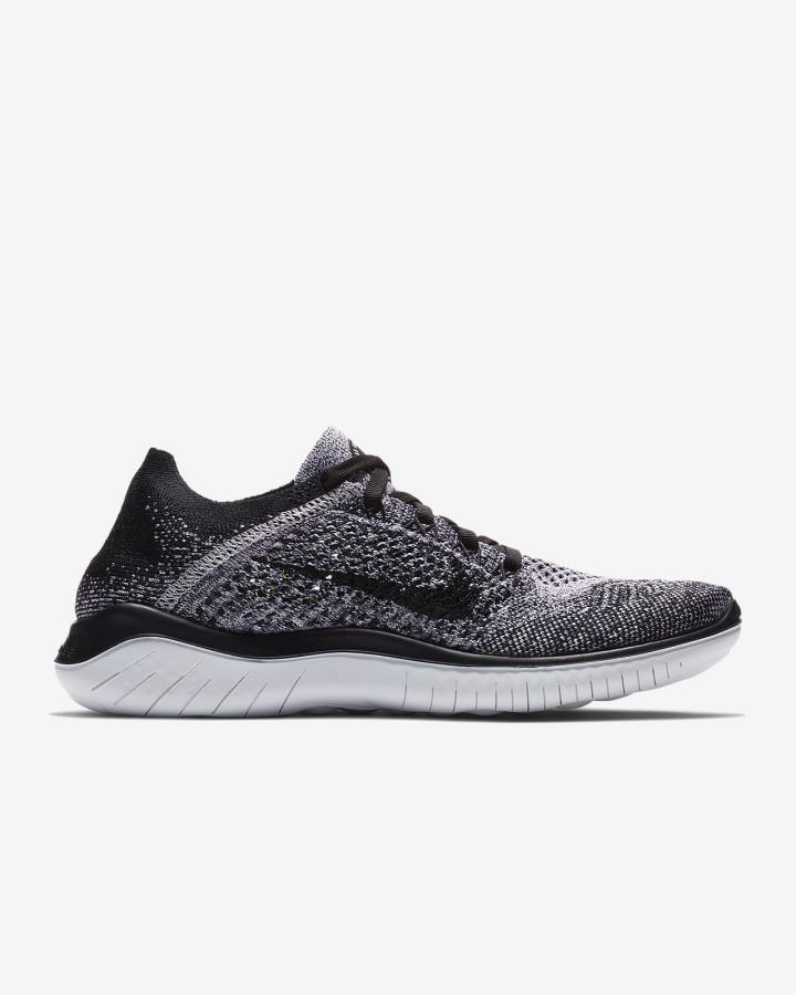 Nike Free RN Flyknit 2018 Ženske Tenisiće Bijele Crne | HR-09183YHDV