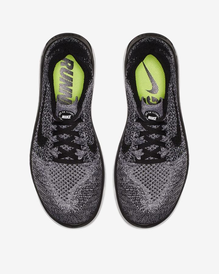 Nike Free RN Flyknit 2018 Ženske Tenisiće Bijele Crne | HR-09183YHDV