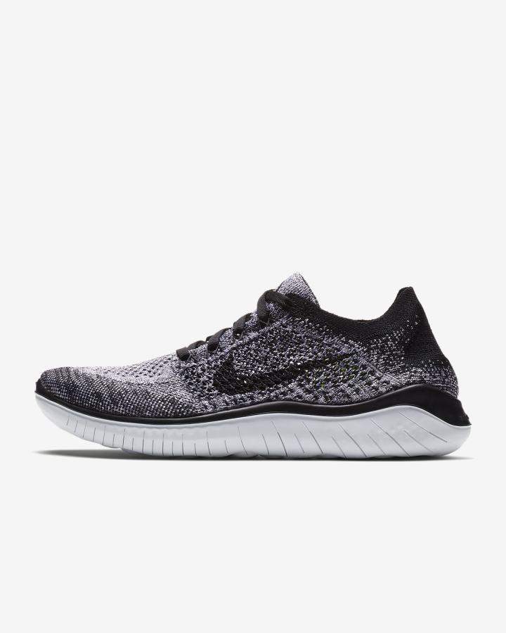 Nike Free RN Flyknit 2018 Ženske Tenisiće Bijele Crne | HR-09183YHDV