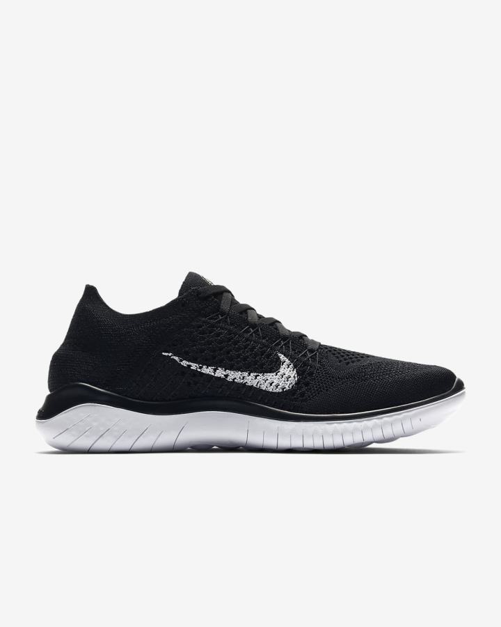 Nike Free RN Flyknit 2018 Ženske Tenisiće Crne Bijele | HR-60738BEVC