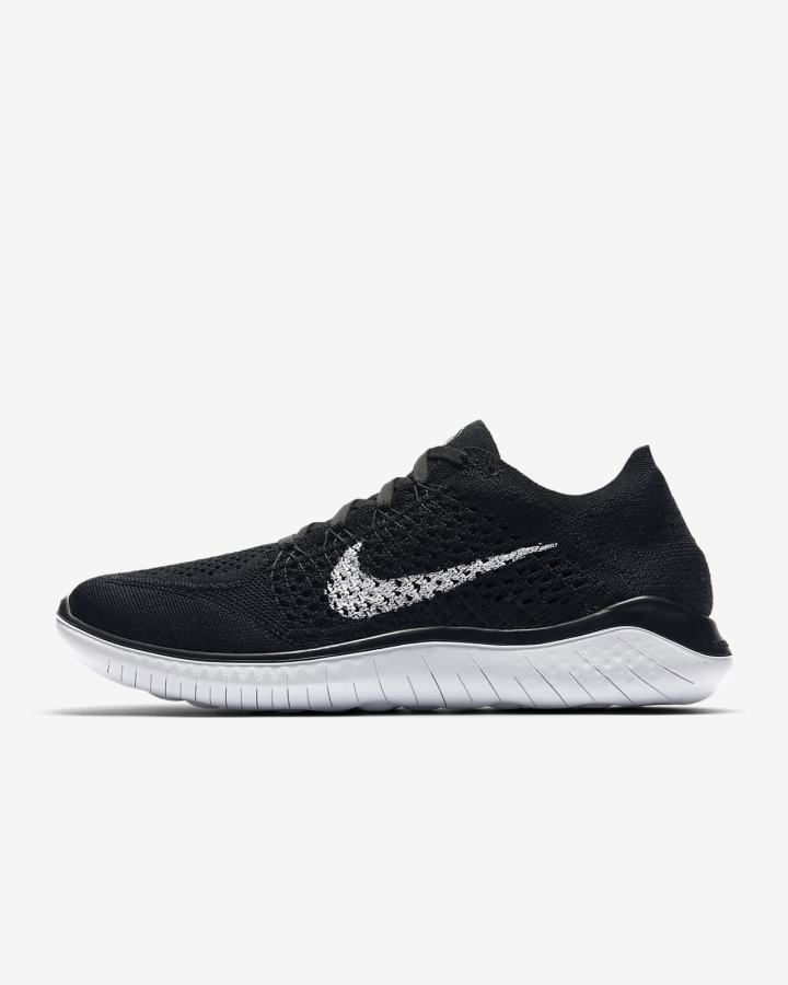 Nike Free RN Flyknit 2018 Ženske Tenisiće Crne Bijele | HR-60738BEVC