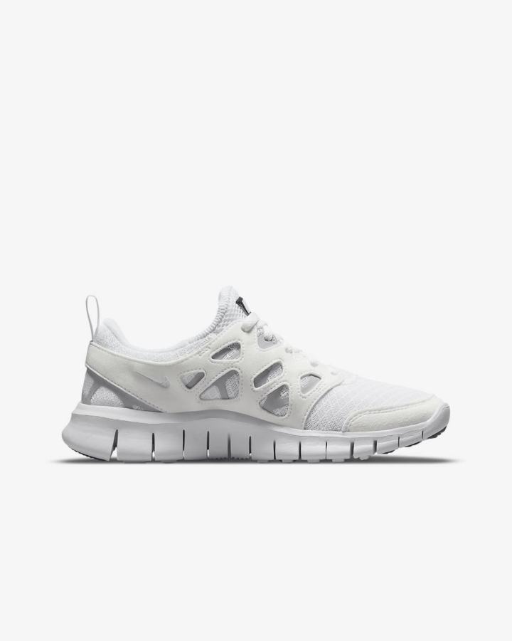 Nike Free Run 2 Kids Za Djevojčice Tenisiće Bijele Sive Crne | HR-56038NMDA