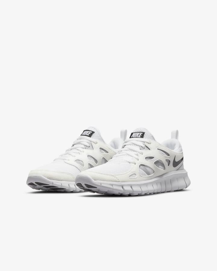 Nike Free Run 2 Kids Za Djevojčice Tenisiće Bijele Sive Crne | HR-56038NMDA