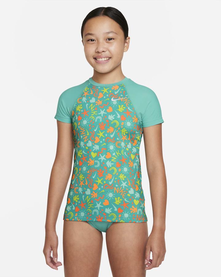 Nike Fun Forest Kids Short Sleeve Top Bikini Set Za Djevojčice Kupaći Kostim Tirkizne | HR-65432SXED