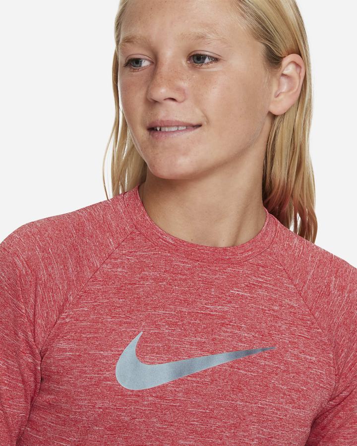 Nike Heather Kids Half Sleeve Hydroguard Za Dječake Majice Crvene | HR-14320UBOS