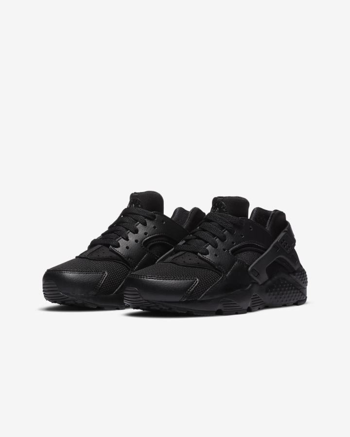 Nike Huarache Run Kids Za Djevojčice Tenisiće Crne | HR-17836GQPS