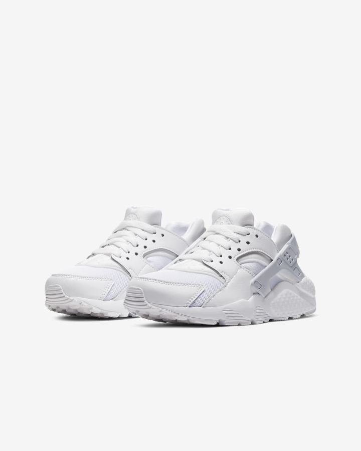 Nike Huarache Run Kids Za Djevojčice Tenisiće Bijele Platine Bijele | HR-27981ZQJK