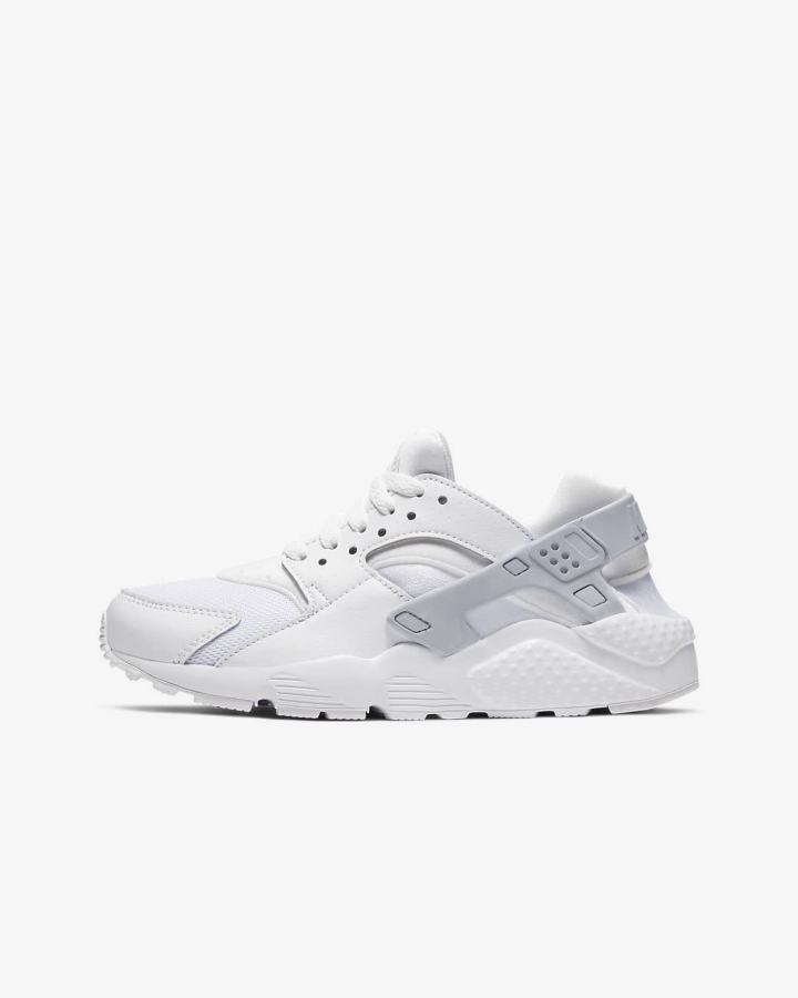 Nike Huarache Run Kids Za Djevojčice Tenisiće Bijele Platine Bijele | HR-27981ZQJK