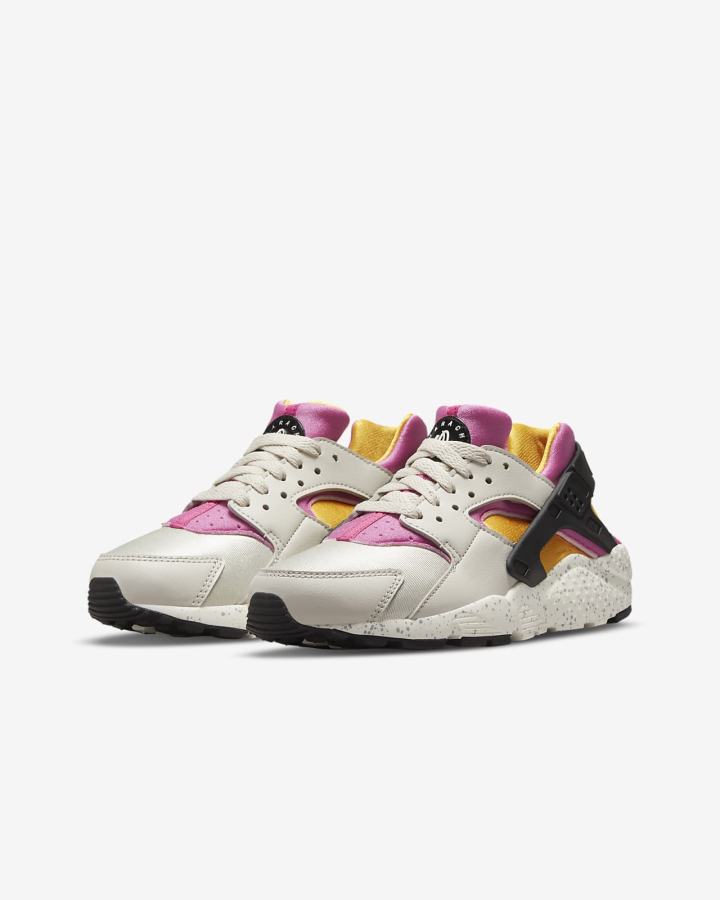 Nike Huarache Run Kids Za Djevojčice Tenisiće Svijetlo Bež Zlatne Crne Roze | HR-32406RTMP