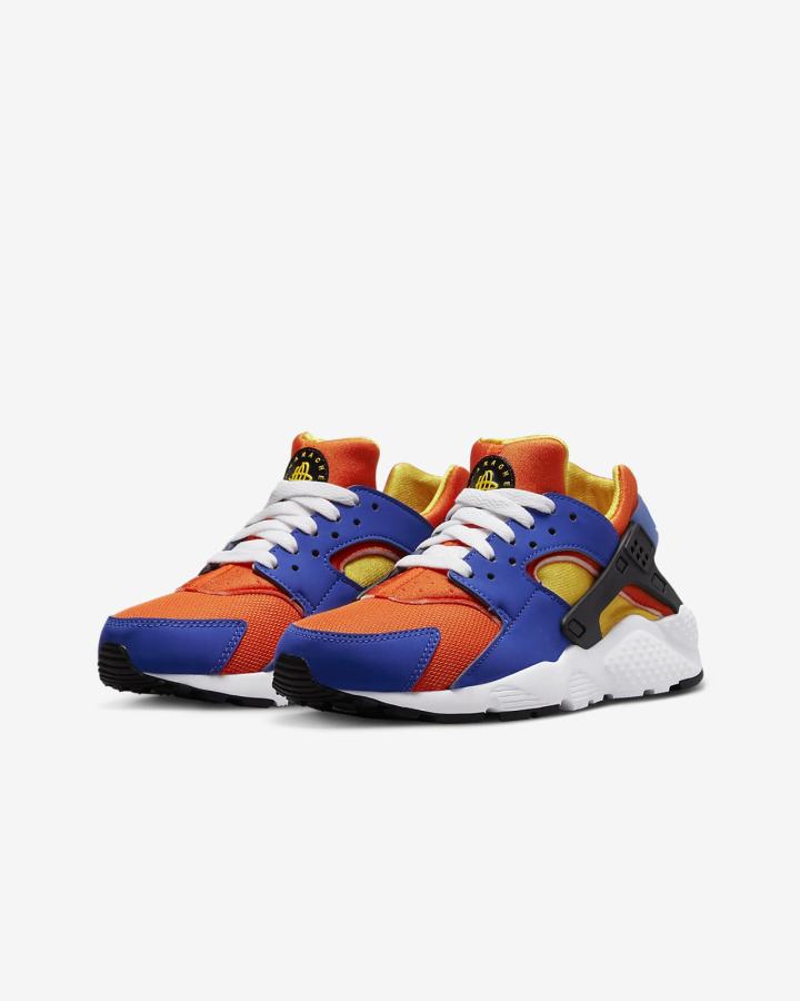 Nike Huarache Run Kids Za Djevojčice Tenisiće Kraljevska Plava Narančaste Crne Žute | HR-52861OGAS