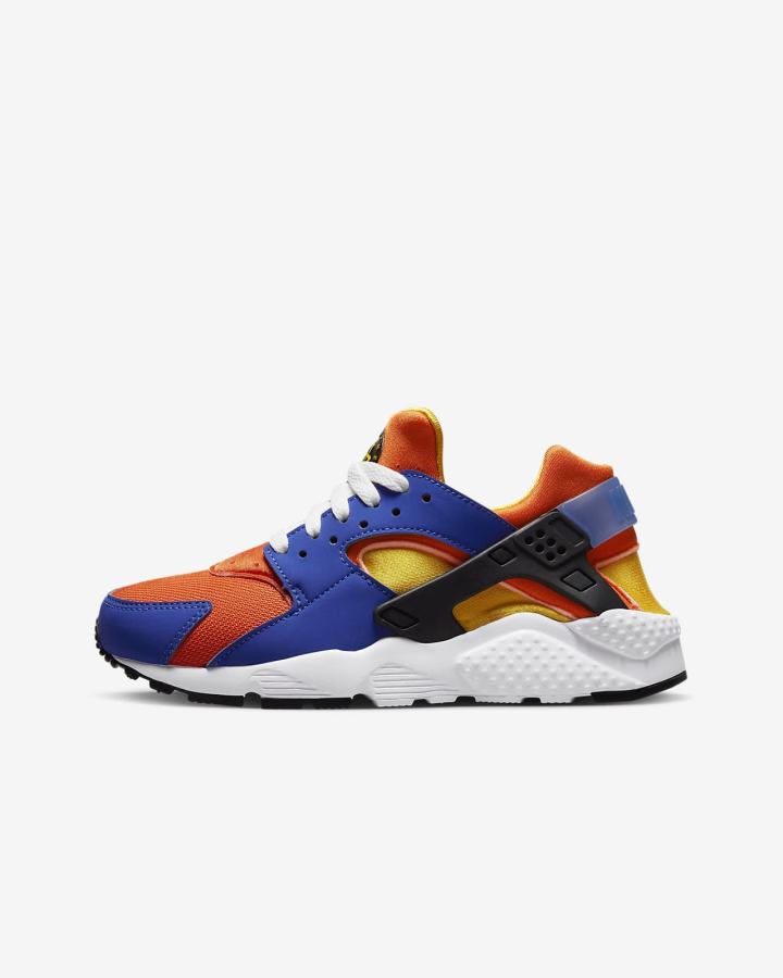 Nike Huarache Run Kids Za Djevojčice Tenisiće Kraljevska Plava Narančaste Crne Žute | HR-52861OGAS